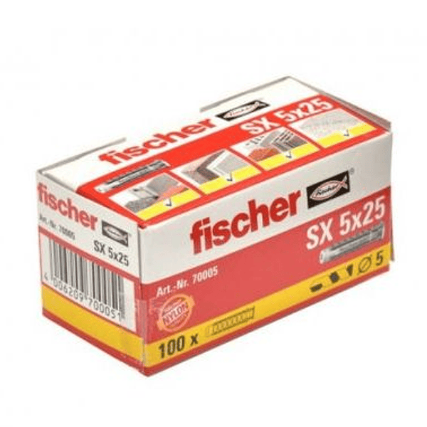 Buchas de expansão Nylon SX FISCHER (caixa)