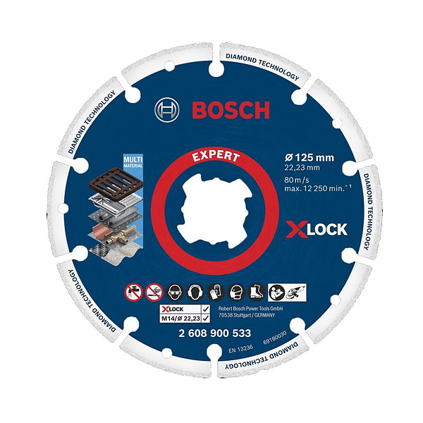 Disco de corte X-LOCK 125mm EXPERT Diamond Metal Wheel BOSCH