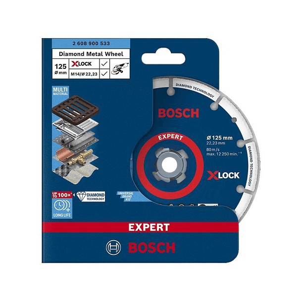 Disco de corte X-LOCK 125mm EXPERT Diamond Metal Wheel BOSCH 2