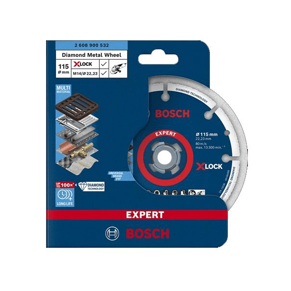 Disco de corte X-LOCK 115mm EXPERT Diamond Metal Wheel BOSCH
