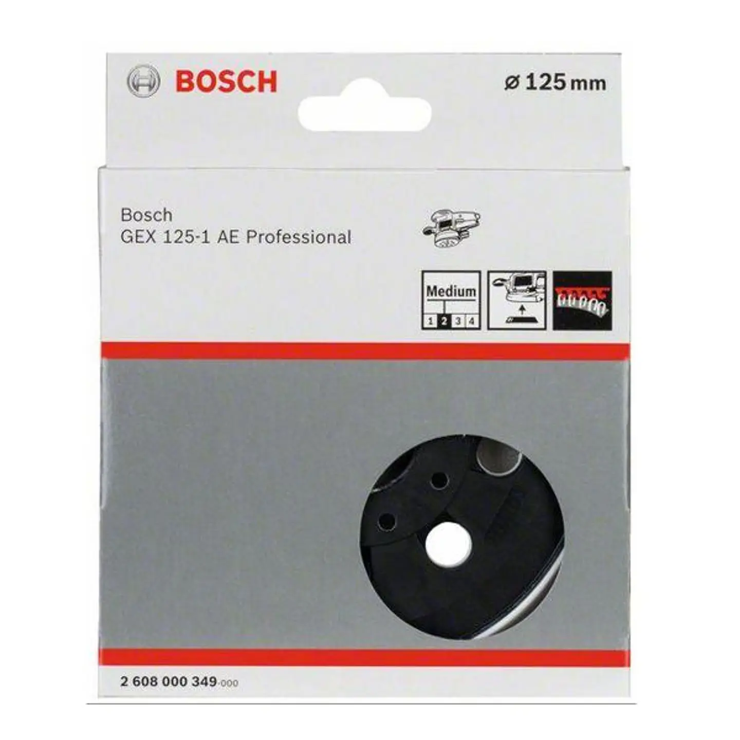 Prato de Velcro 125mm para GEX 125-1 AE BOSCH 1