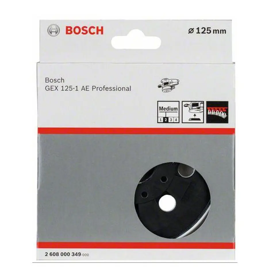 Prato de Velcro 125mm para GEX 125-1 AE BOSCH 1