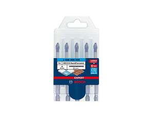 Conjunto 5 Brocas 6mm para Cerâmicos Duros EXPERT HEX-9 HARDCERAMIC BOSCH
