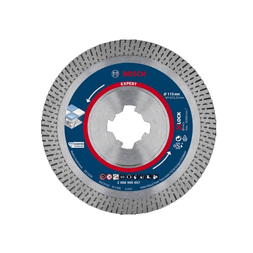 Disco de corte 115mm para Cerâmicos Duros X-LOCK EXPERT HARDCERAMIC BOSCH 1