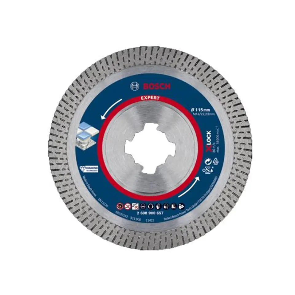 Disco de corte 115mm para Cerâmicos Duros X-LOCK EXPERT HARDCERAMIC BOSCH 1