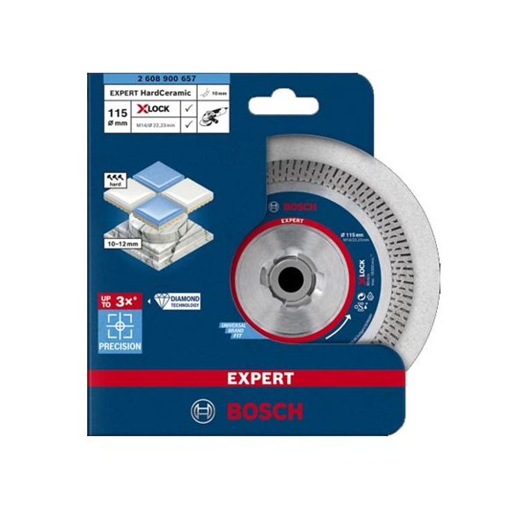 Disco de corte 115mm para Cerâmicos Duros X-LOCK EXPERT HARDCERAMIC BOSCH 2