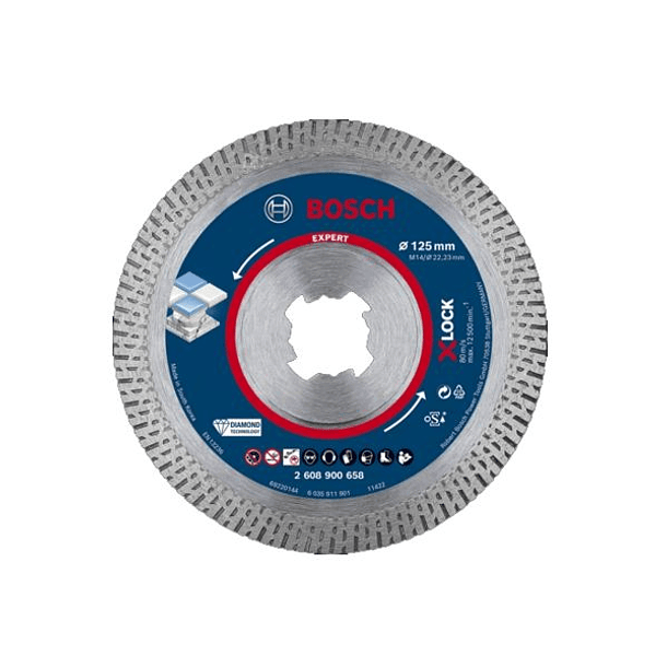 Disco de corte 125mm para Cerâmicos Duros X-LOCK EXPERT HARDCERAMIC BOSCH 1