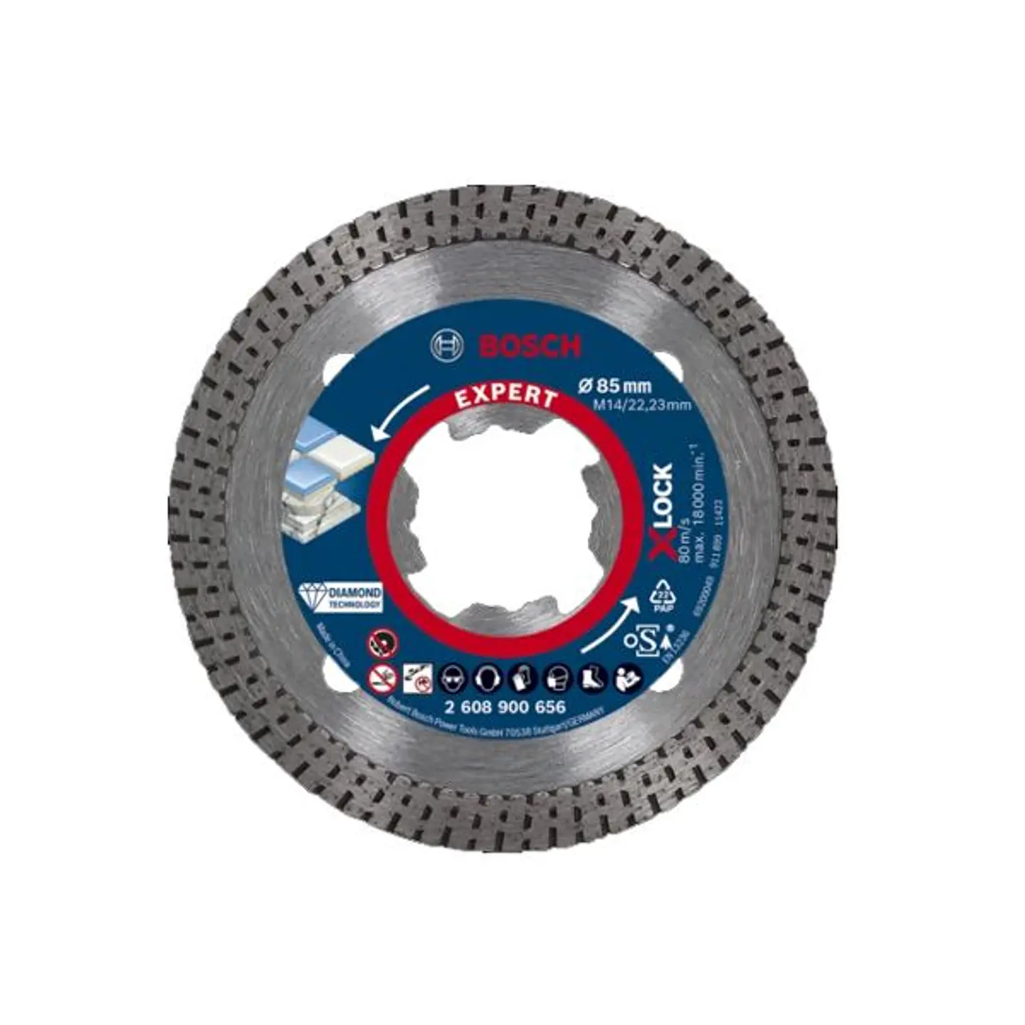 Disco de corte 85mm para Cerâmicos Duros X-LOCK EXPERT HARDCERAMIC BOSCH 1