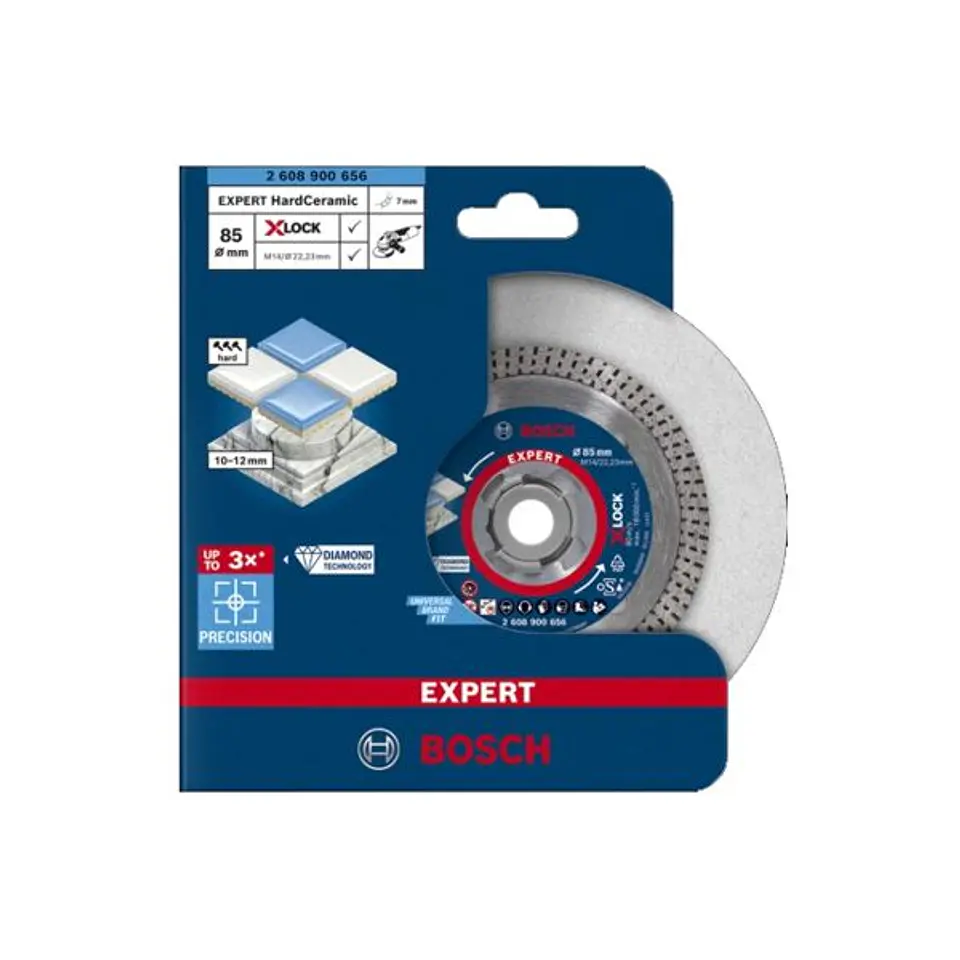 Disco de corte 85mm para Cerâmicos Duros X-LOCK EXPERT HARDCERAMIC BOSCH 2