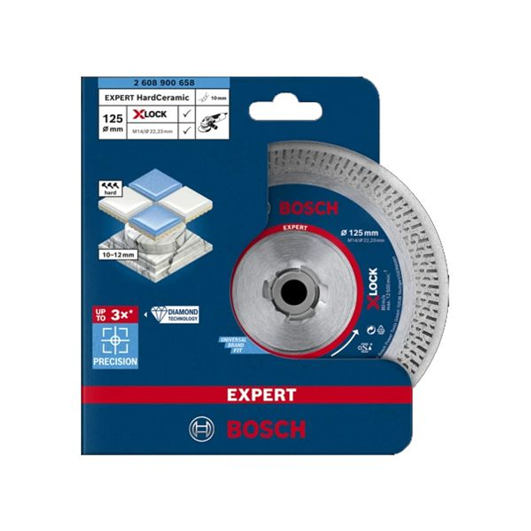 Disco de corte 125mm para Cerâmicos Duros X-LOCK EXPERT HARDCERAMIC BOSCH 2