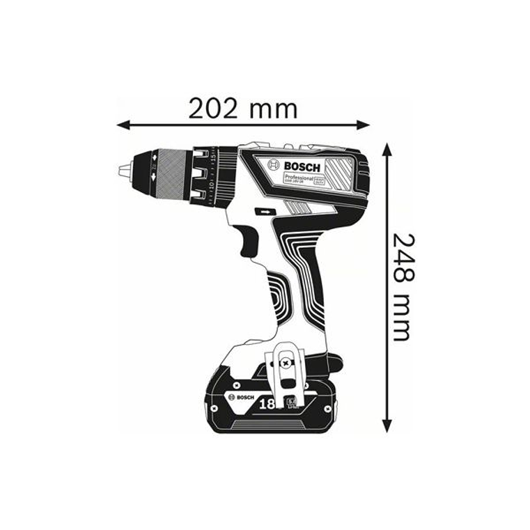 Aparafusadora/Berbequim com percussão sem fio GSB 18V-28 BOSCH 3