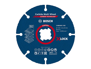 Disco corte X-LOCK 125mm para madeira/multimaterial EXPERT Carbide MultiWheel BOSCH