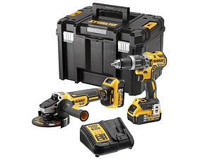 Kit XR18V Berbequim Percussão sem escovas XR18V + Rebarbadora sem escovas 125mm XR18V DCK2080P2T DEWALT