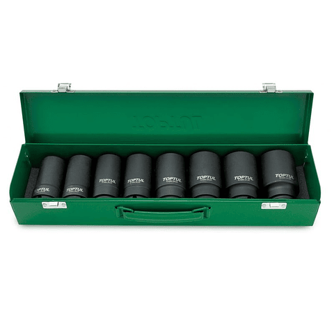 Jogo de Chaves de Impacto Longas 3/4'' - 6 Faces GDAD0802 TOPTUL