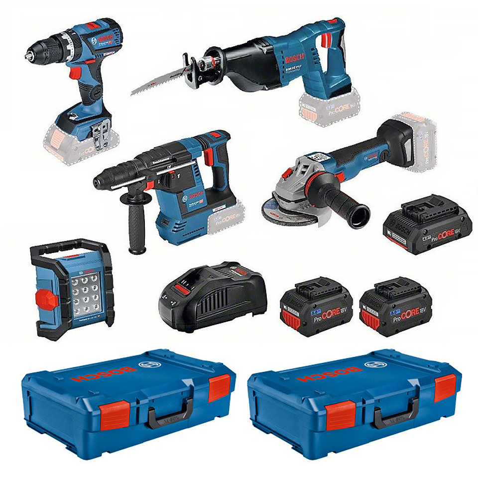 Kit 5 Ferramentas Sem Fio 18V + 3 Baterias Procore18V BOSCH 1