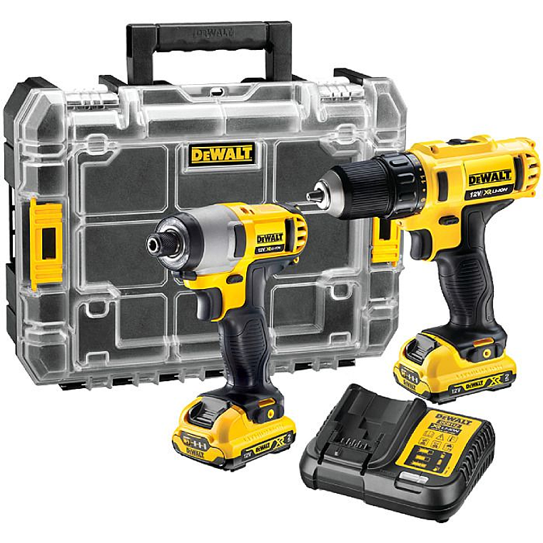 Kit XR12V Aparafusadora + Aparafusadora Impacto DCK211D2T DEWALT 1