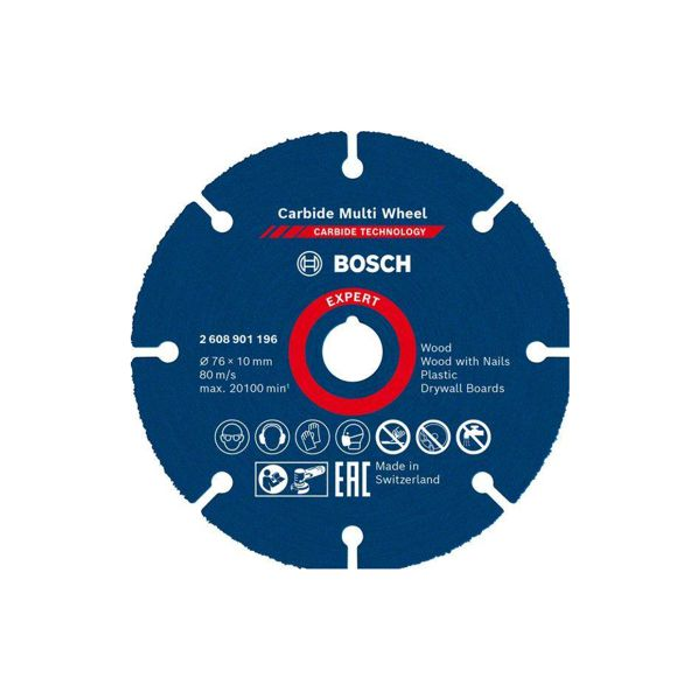 Disco corte 76mm para madeira/multimaterial EXPERT Carbide Multi Wheel Bosch 1