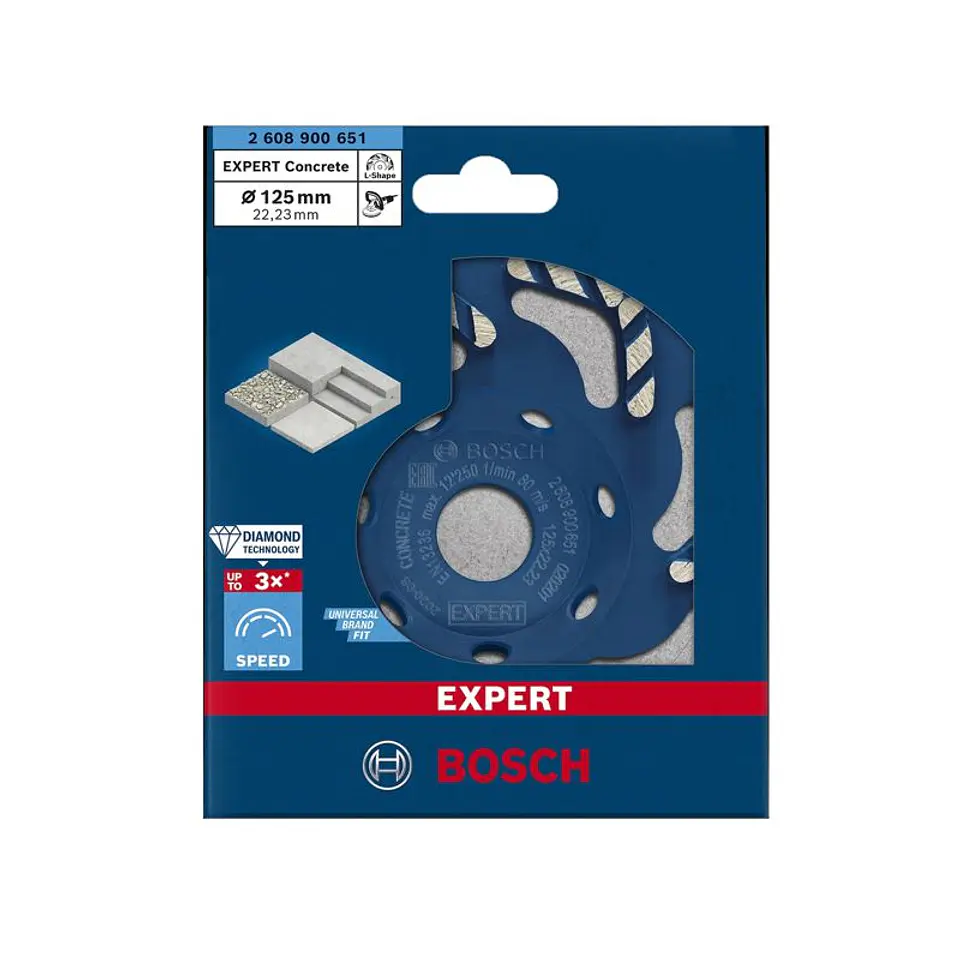 Mó de diamante 125mm para Betão EXPERT CONCRETE BOSCH 2