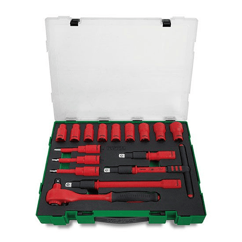 Jogo de 16 Chaves de Caixa Isoladas VDE 1/2'' 6PT GZC1609 TOPTUL 