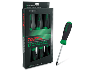 Jogo de Chaves para Parafusos de Fenda e Phillips TOPTUL (6 PCS)