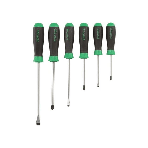 Jogo de Chaves para Parafusos de Fenda e Phillips TOPTUL (6 PCS)