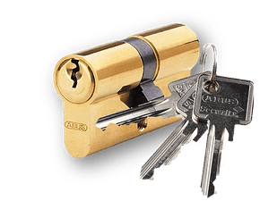 Cilindro de Porta Yale 30x30 Latão Polido C83 ABUS