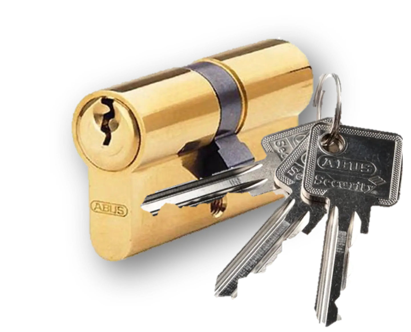 Cilindro de Porta Yale 30x30 Latão Polido C83 ABUS 1