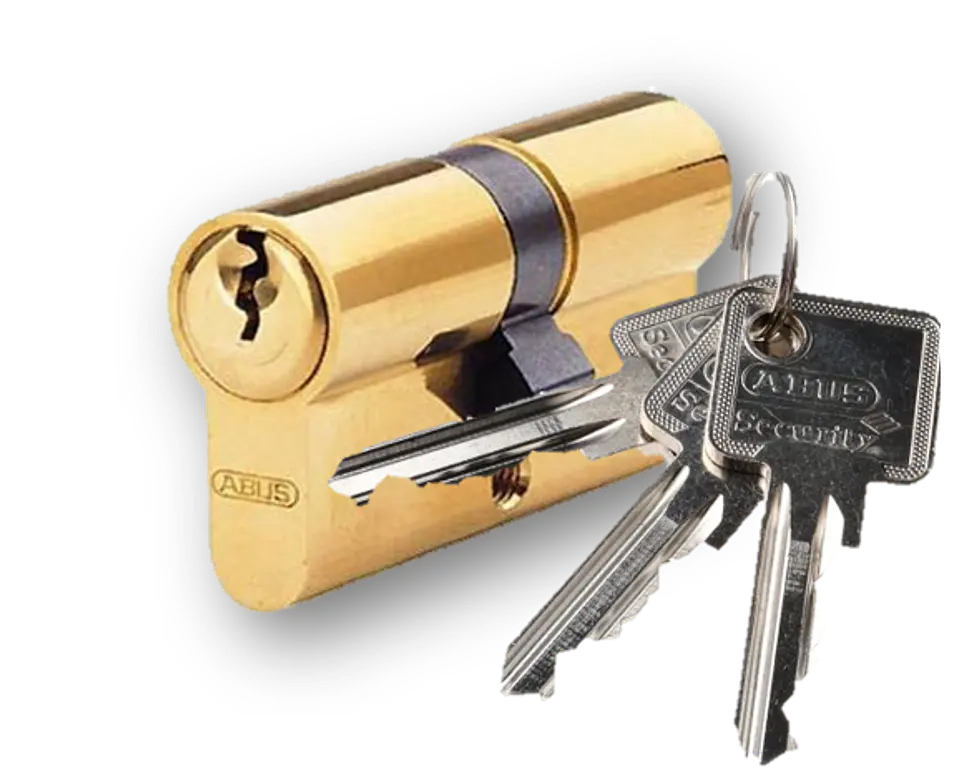 Cilindro de Porta Yale 30x30 Latão Polido C83 ABUS 1