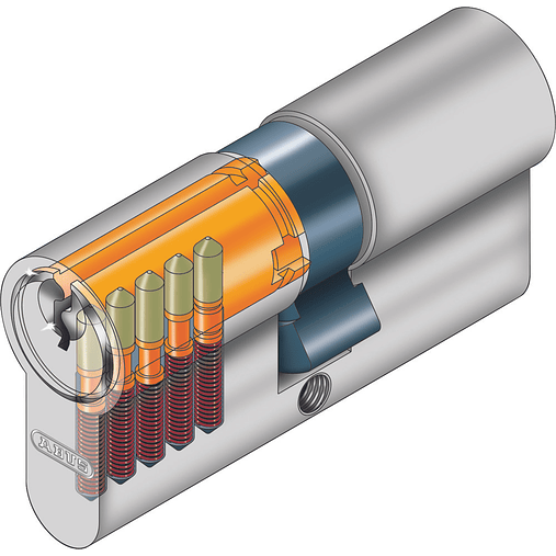 Cilindro de Porta Yale 30x30 Latão Polido C83 ABUS 3