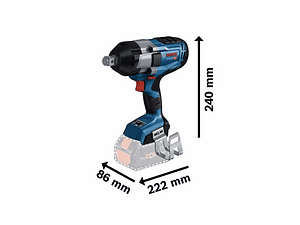 Aparafusadora de impacto 3/4'' GDS 18V-1050 HC + L-BOXX BOSCH 