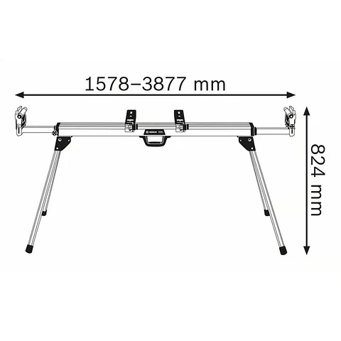 Mesa de trabalho para Serras Meia Esquadria GTA 3800 BOSCH