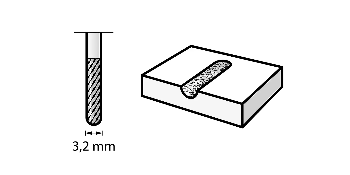 Fresa de Metal Duro com Ponta Pontiaguda de 3,2 mm 9903 DREMEL  2