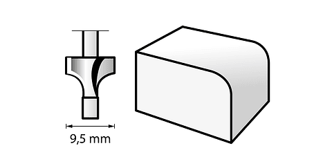 Fresa HSS de 9,5 mm 615 DREMEL