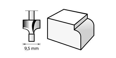 Fresa HSS de 9,5 mm 612 DREMEL