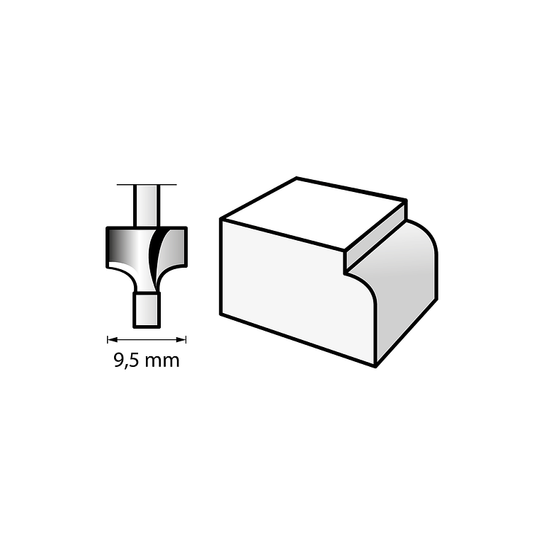 Fresa HSS de 9,5 mm 612 DREMEL 2