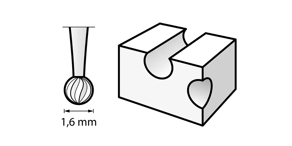 Fresa de gravar de 1,6 mm 3 UNI 106 DREMEL 2