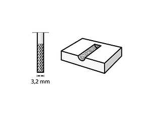 Fresa de Metal Duro com Ponta Quadrada de 3,2 mm 9901 DREMEL
