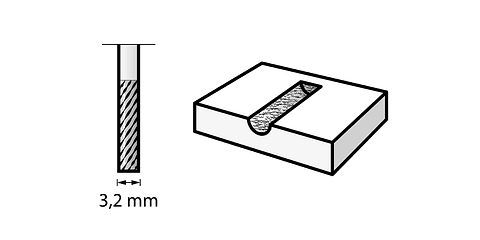 Fresa de Metal Duro com Ponta Quadrada de 3,2 mm 9901 DREMEL