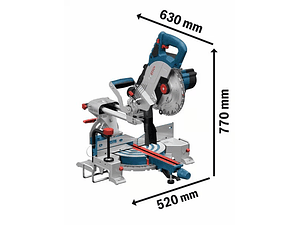 Serra de meia esquadria a bateria BITURBO GCM 18V-216 + 2x ProCORE18V 5.5Ah BOSCH 