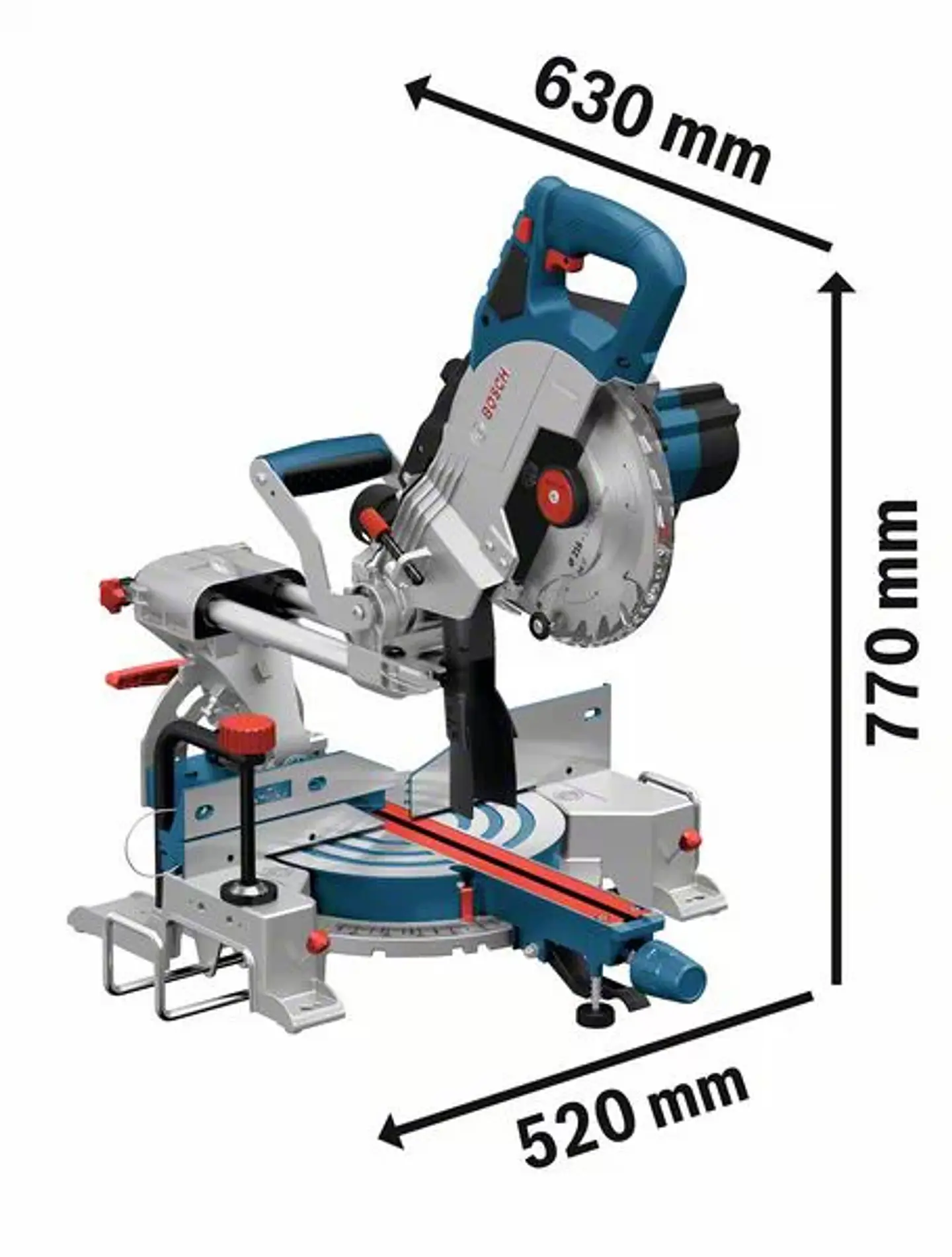 Serra de meia esquadria a bateria BITURBO GCM 18V-216 + 2x ProCORE18V 5.5Ah BOSCH  2