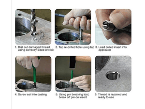 Jogo para Reparar Roscas Profissional K-COIL TOPTUL