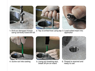 Jogo para Reparar Roscas Profissional K-COIL TOPTUL