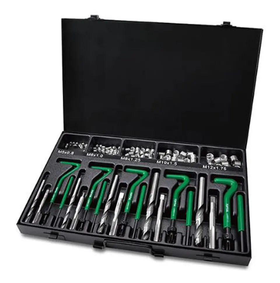 Kit de Reparação de inserções de Roscas Profissional 130 Pc TOPTUL 1