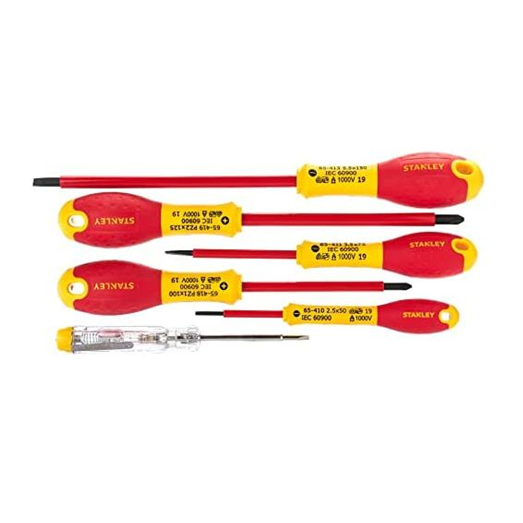 Jogo de 6 Chaves de Fenda e Pozidrive Isolados 0-65-443 FATMAX STANLEY 1