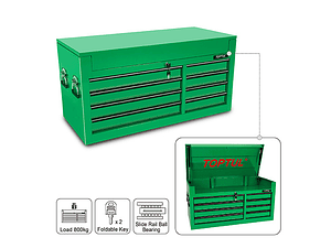 Baú Movel Serviço Pesado 8 Gavetas TOPTUL