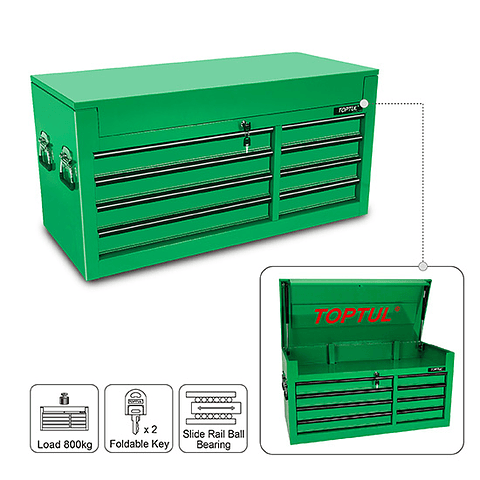 Baú Movel Serviço Pesado 8 Gavetas TOPTUL