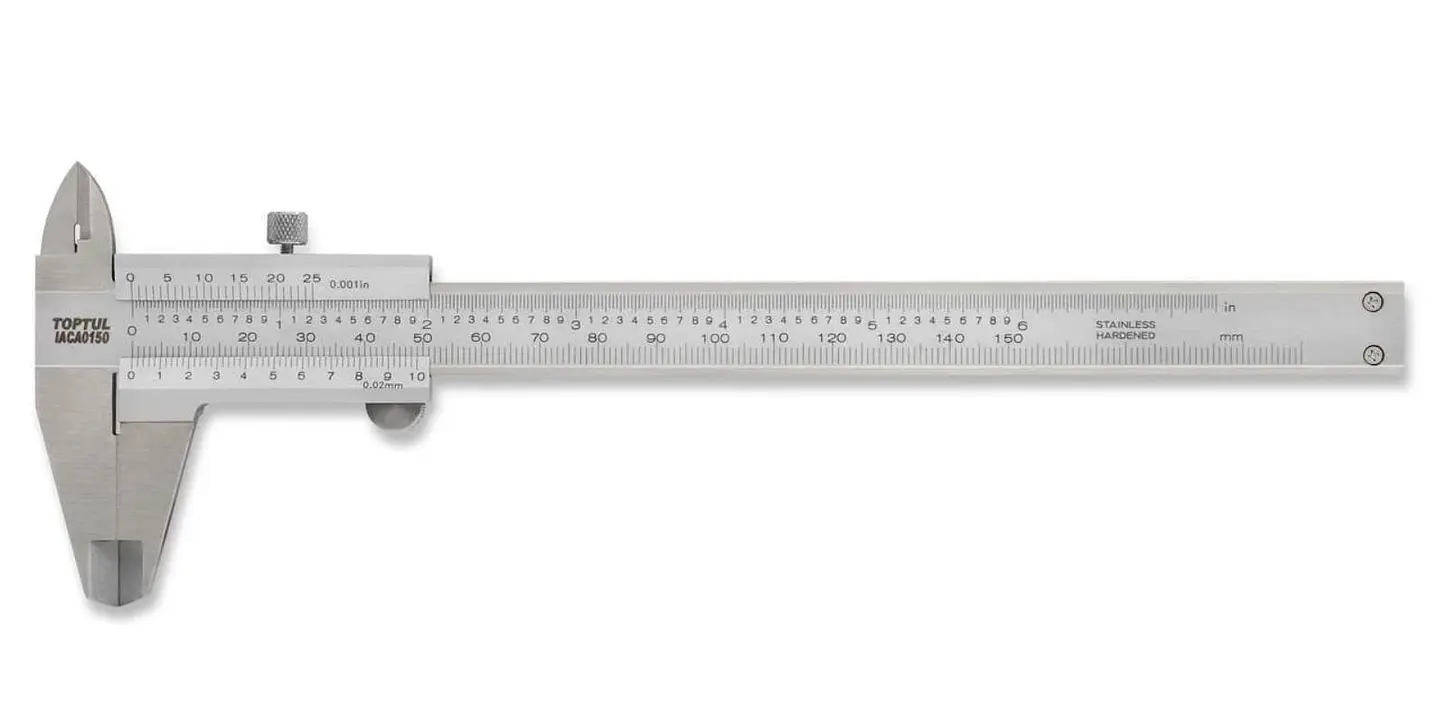 Paquímetro Universal em Aço Inoxidável 165mm TOPTUL 1