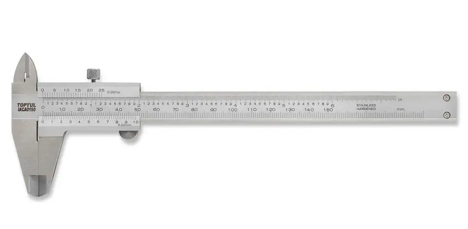 Paquímetro Universal em Aço Inoxidável 165mm TOPTUL 1