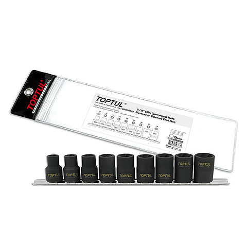 Jogo de Chaves de Caixa 1/2" para Remover Fêmeas Danificadas 9 Pc TOPTUL