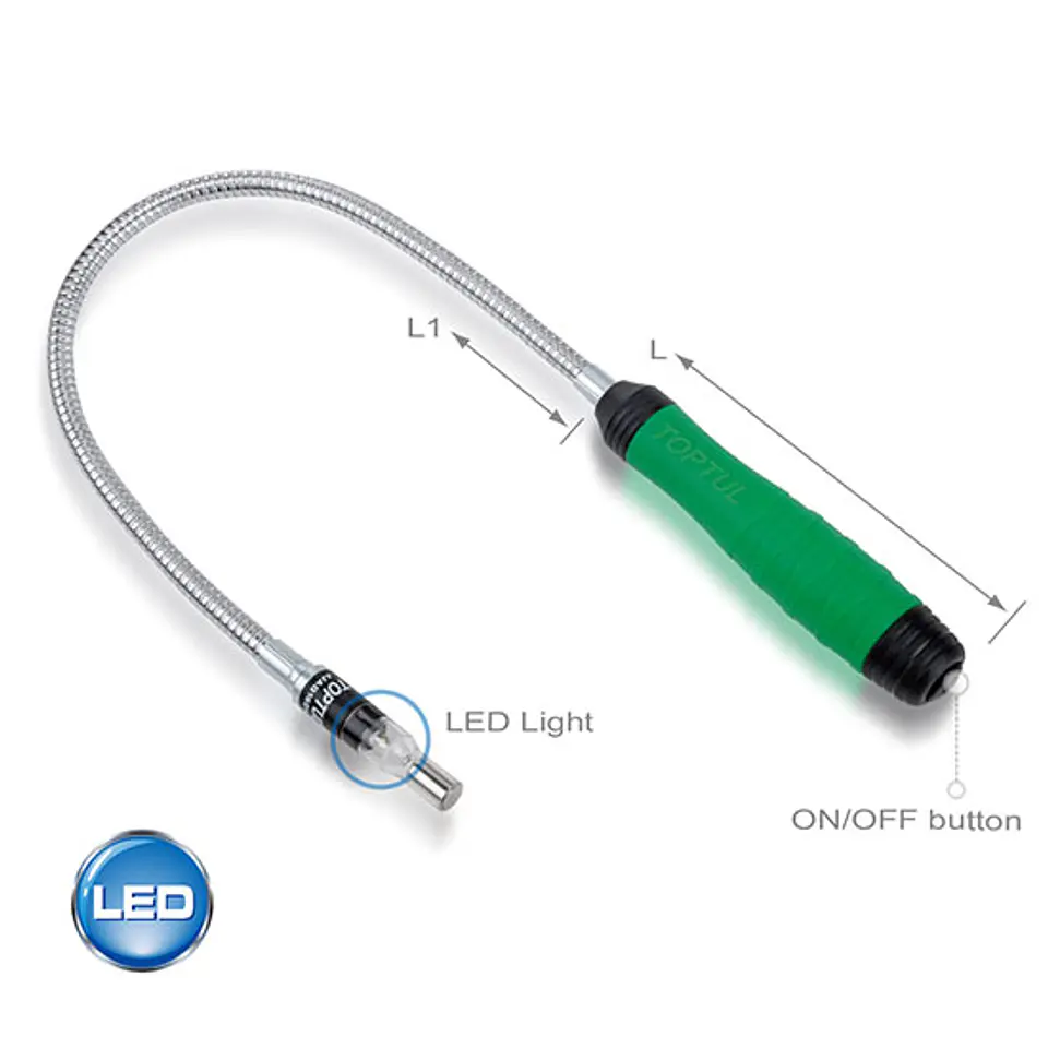 Punho Flexível Magnético com Led TOPTUL 2